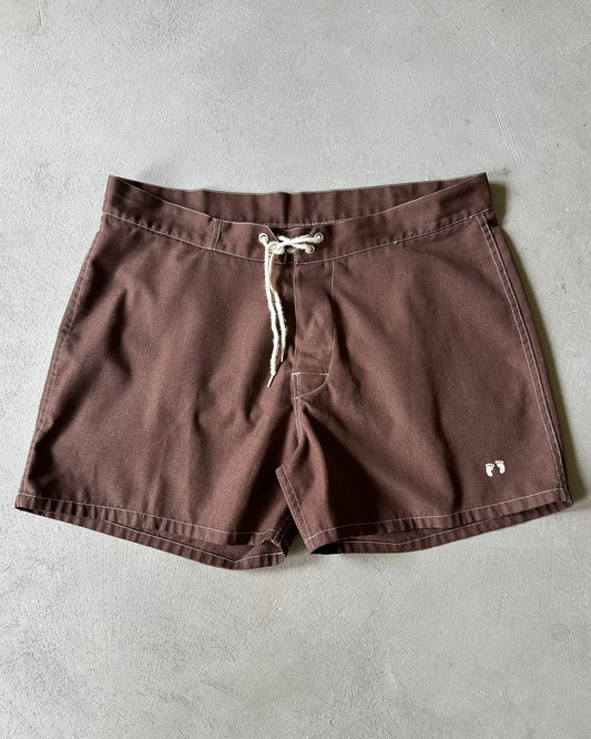 1970s - Brown Hang Ten Surf Shorts - 33