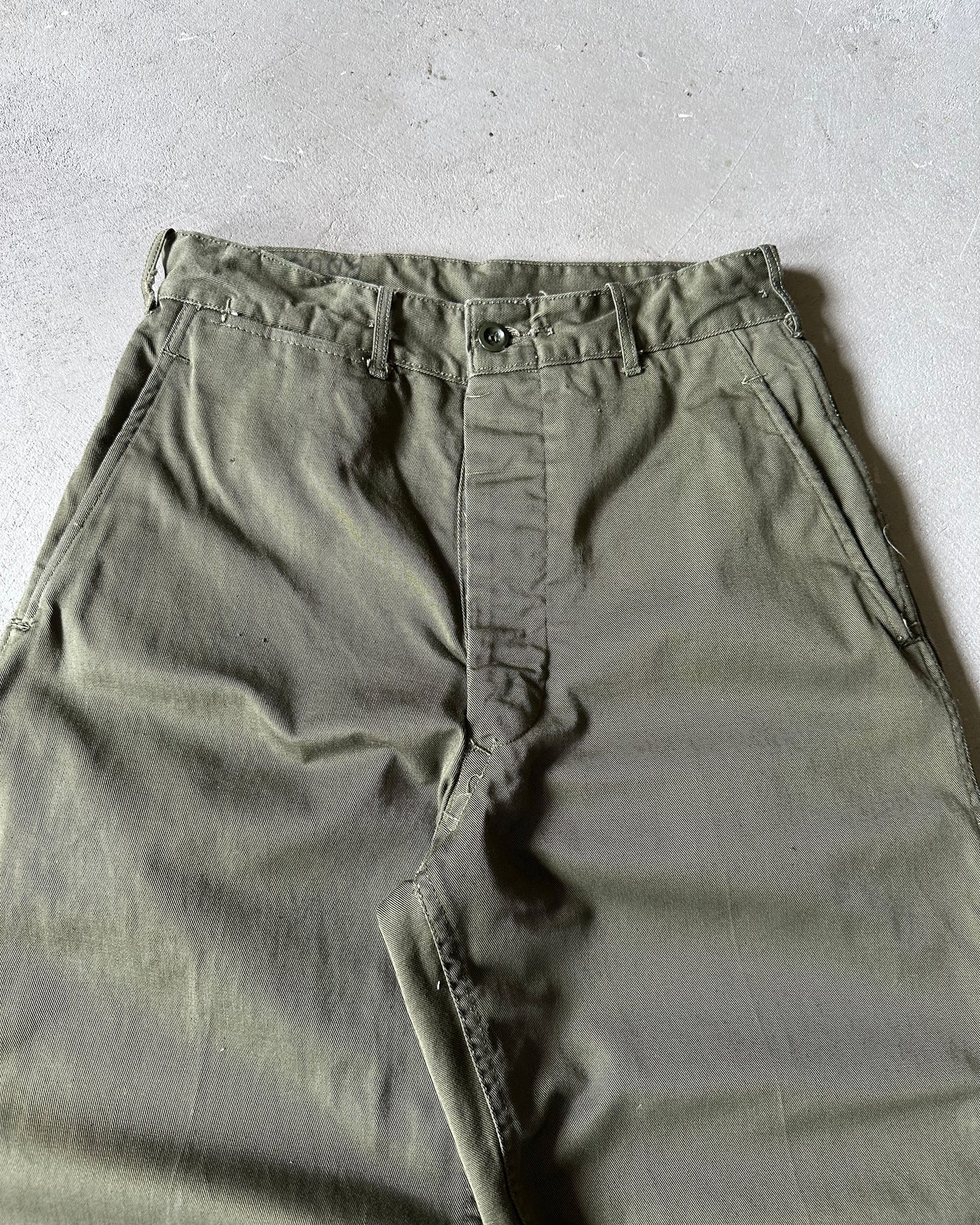 1950s - Green Military Trousers - 26x26