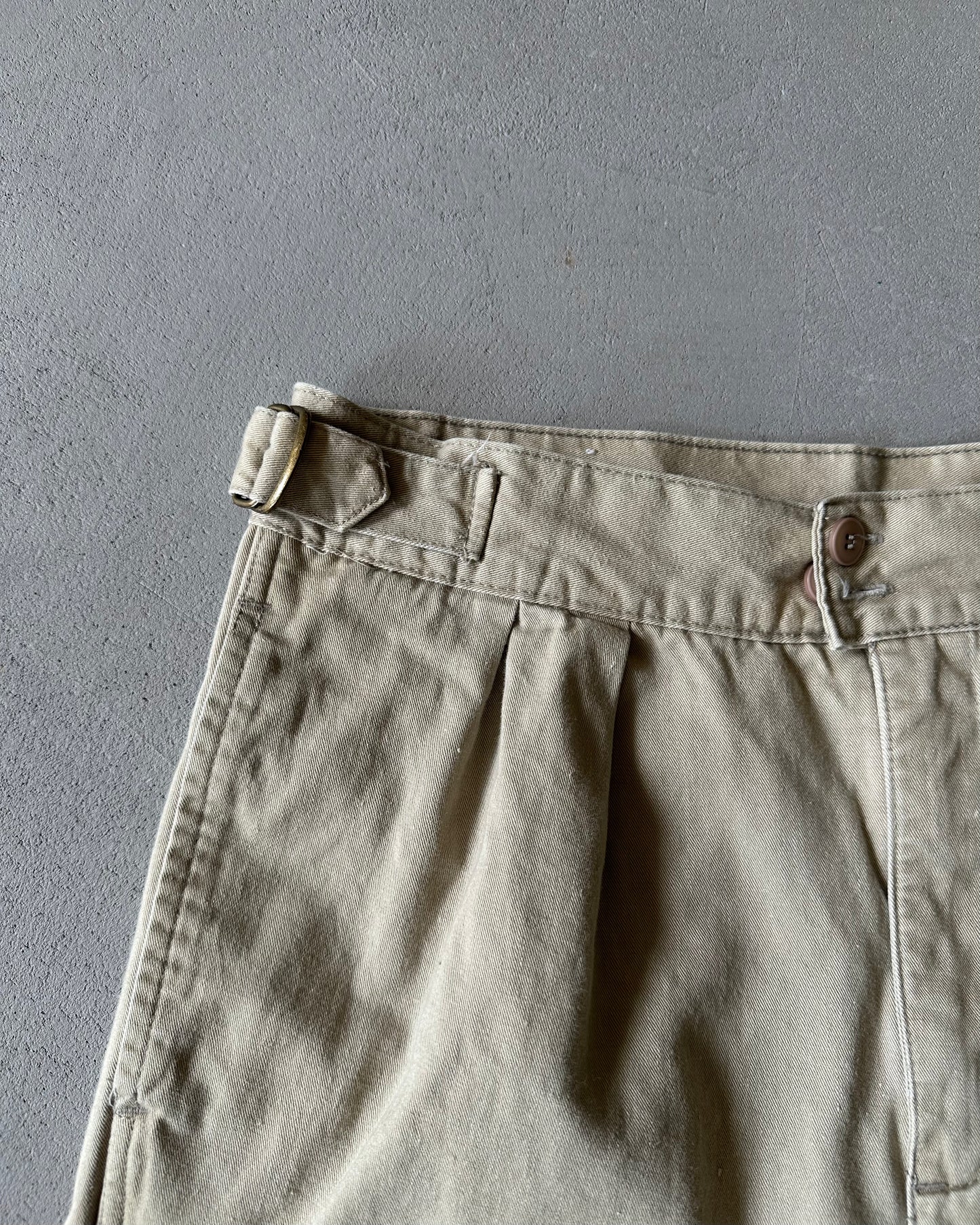 1980s - Beige Pleated Shorts - 30