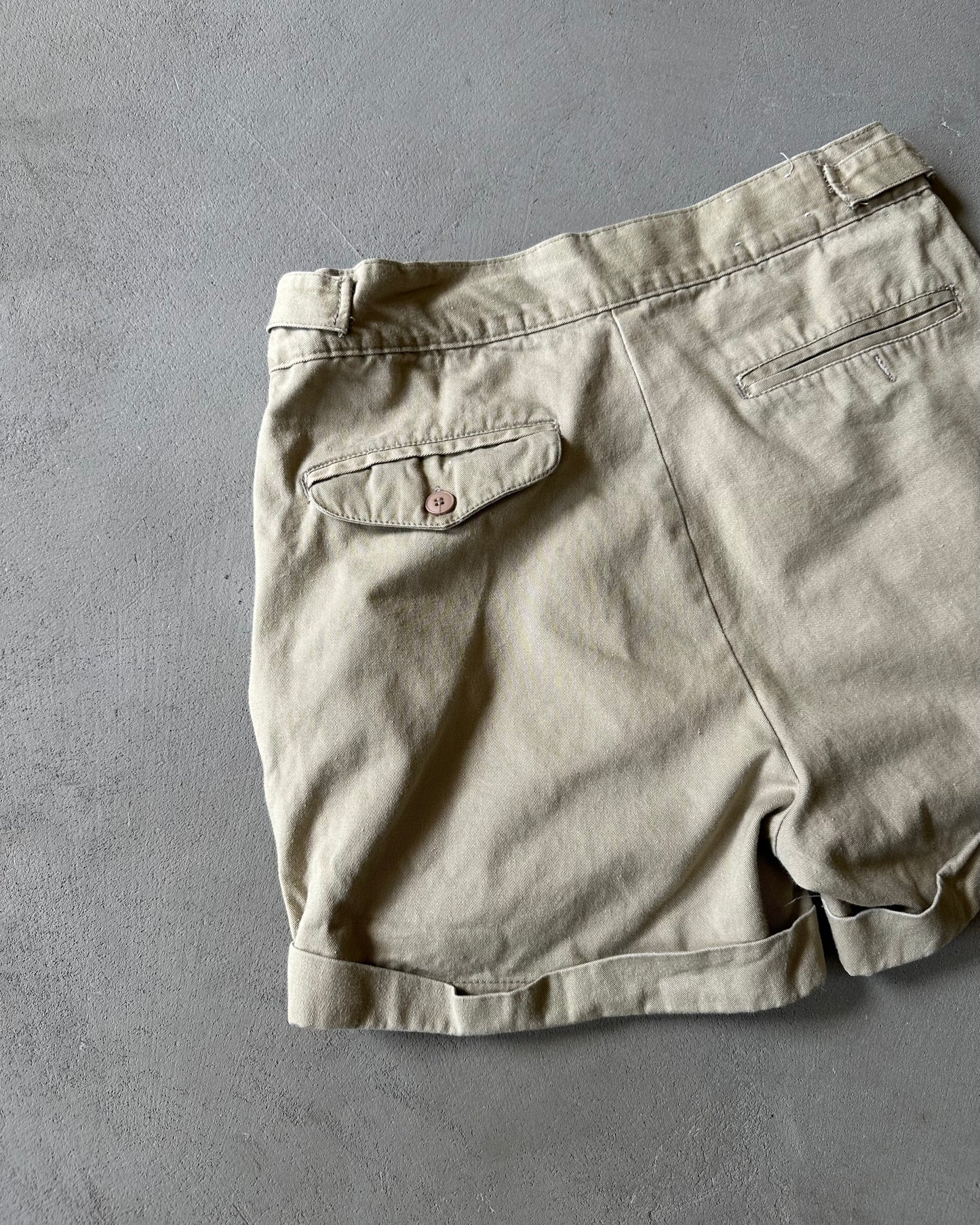 1980s - Beige Pleated Shorts - 30