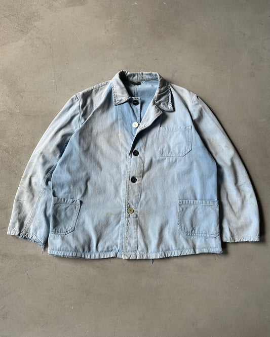 1960s - Distressed Blue Euro Chore - M(Short)