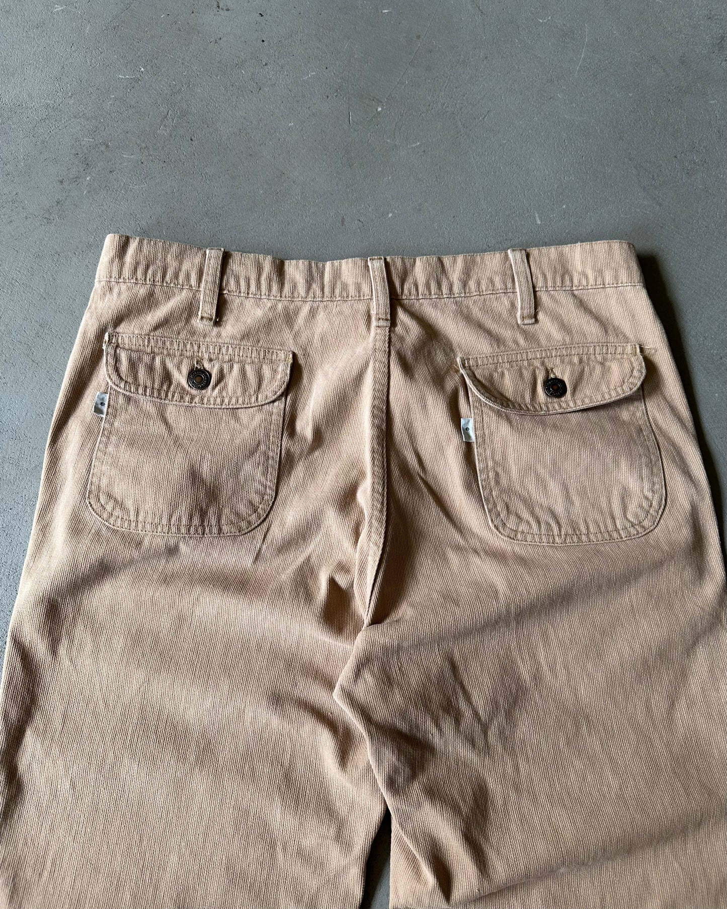 1970s - Tan Corduroy Levi's Bell Bottoms - 34x29