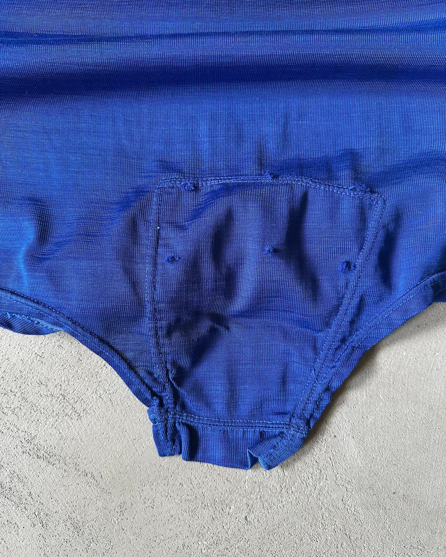 1950s - Distressed Blue/Yellow "73" Repaired Jersey - L/XL