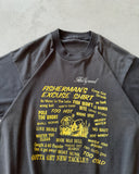 1980s - Black "Fisherman's Excuse" T-Shirt - M