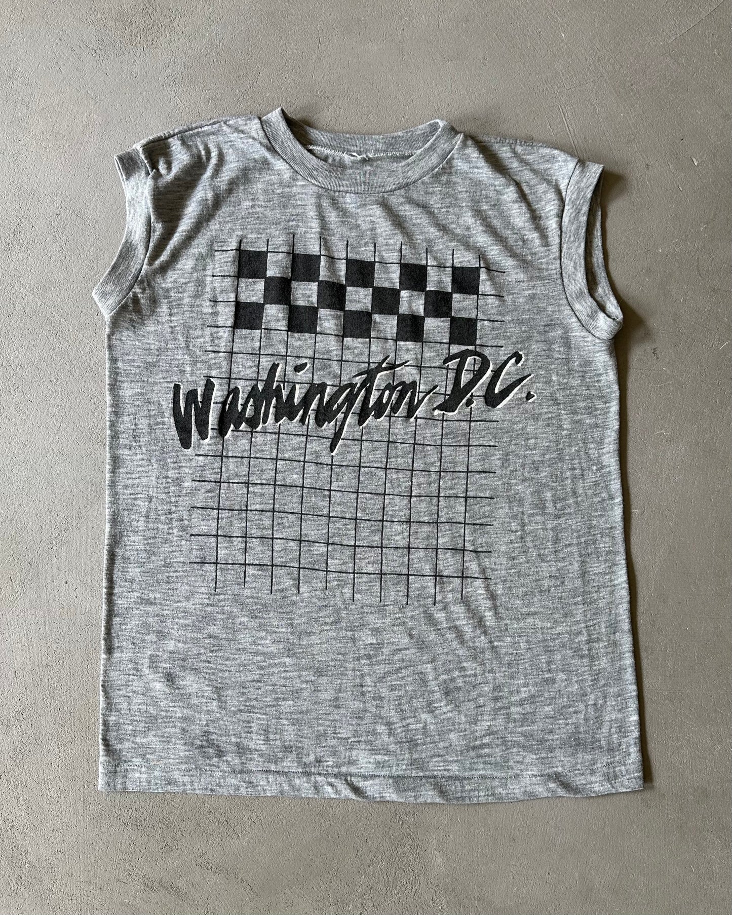 1980s - Grey Washington D.C Tank Top - S