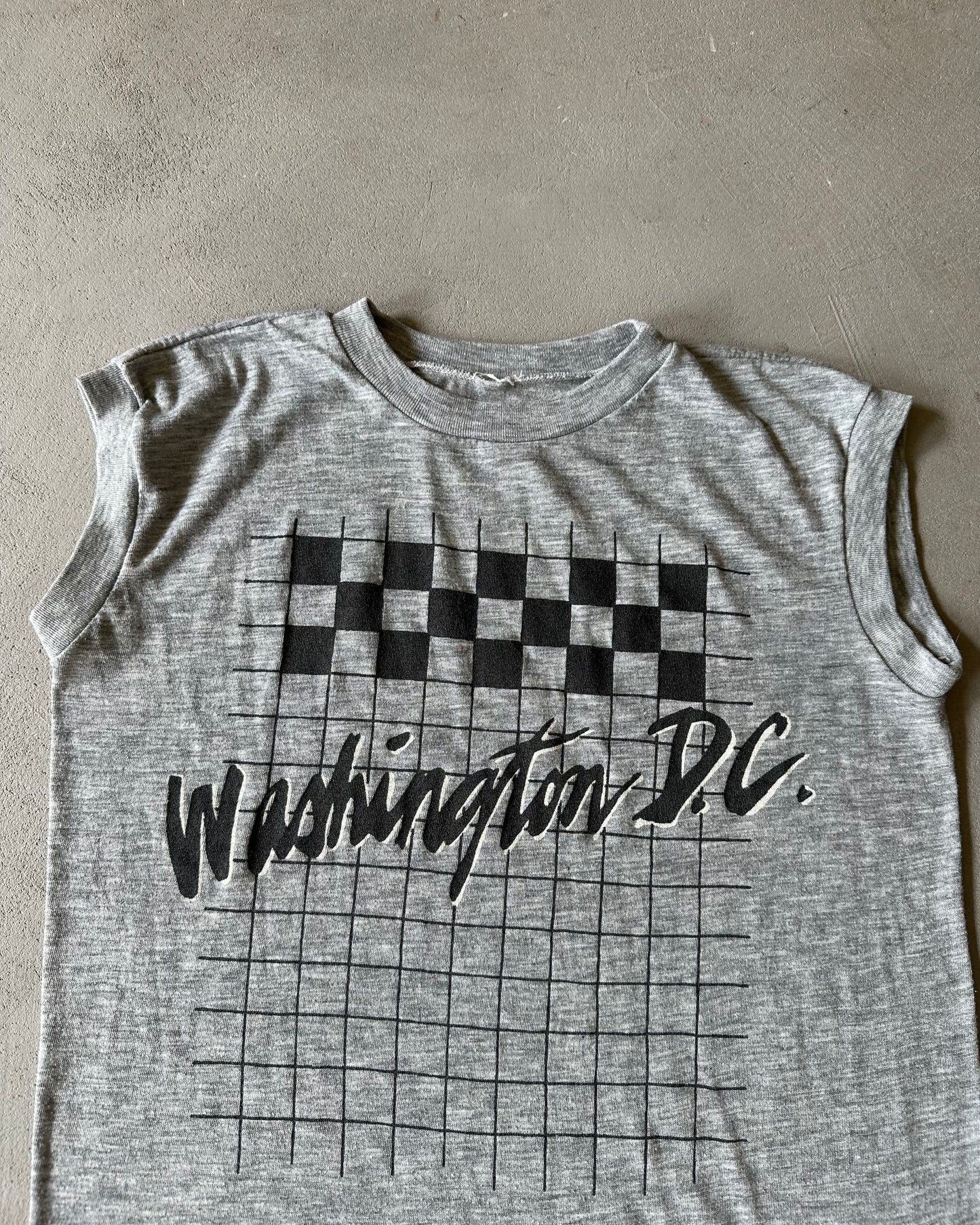 1980s - Grey Washington D.C Tank Top - S
