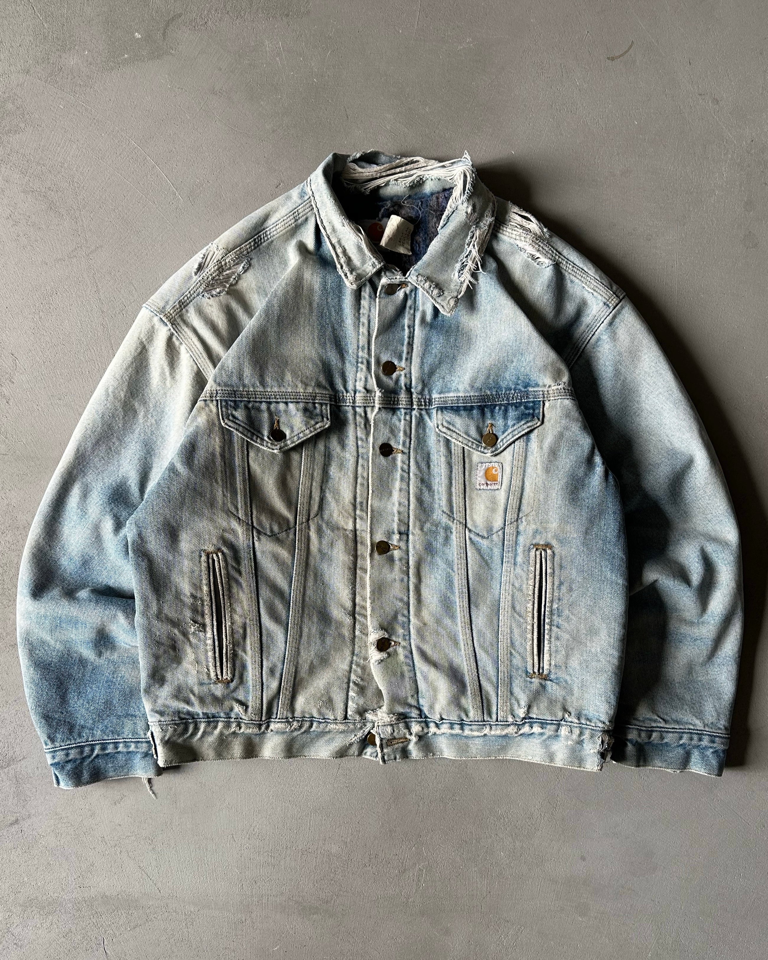 Distressed carhartt jacket hotsell