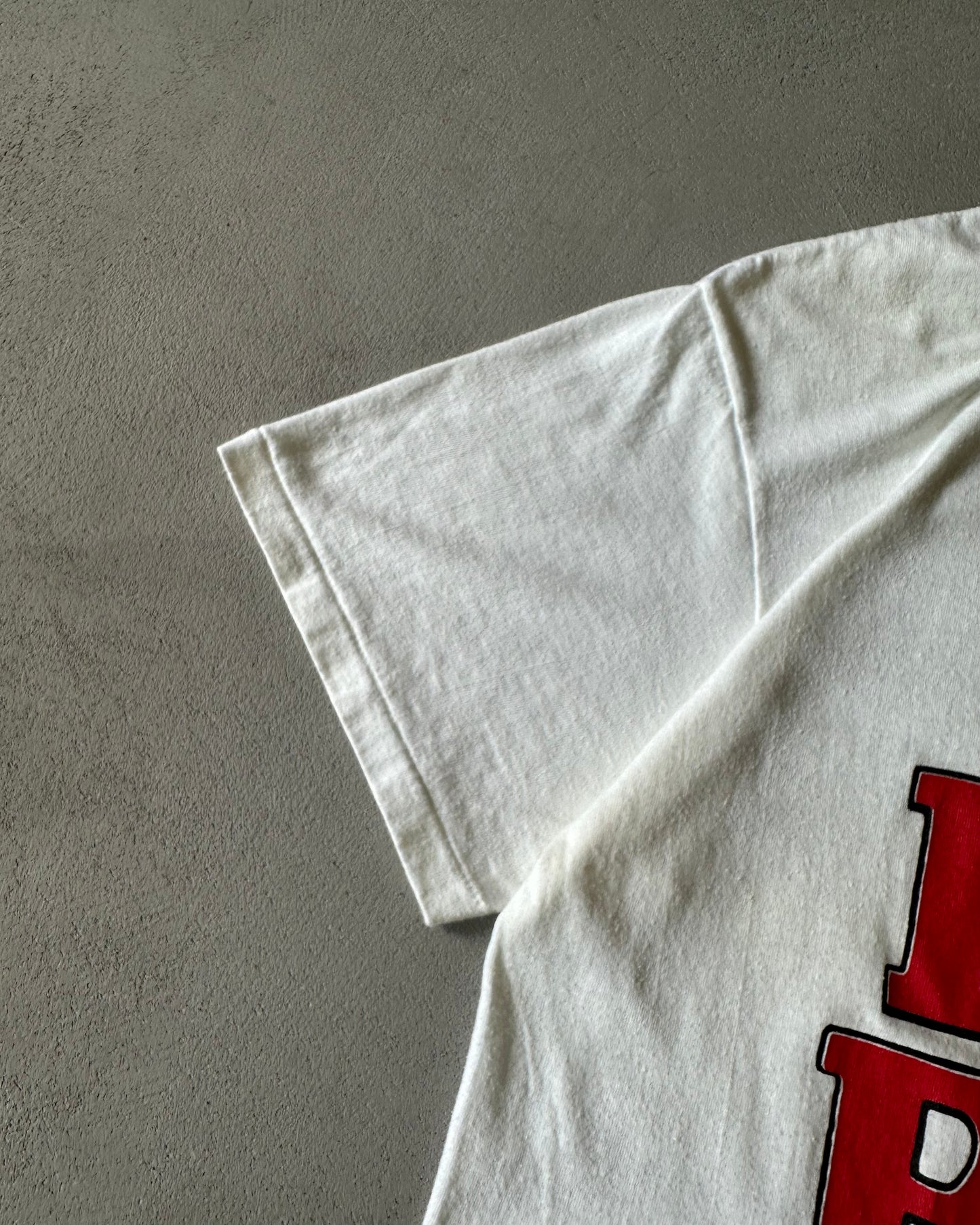 1980s - White GO BIG RED T-Shirt - S/M