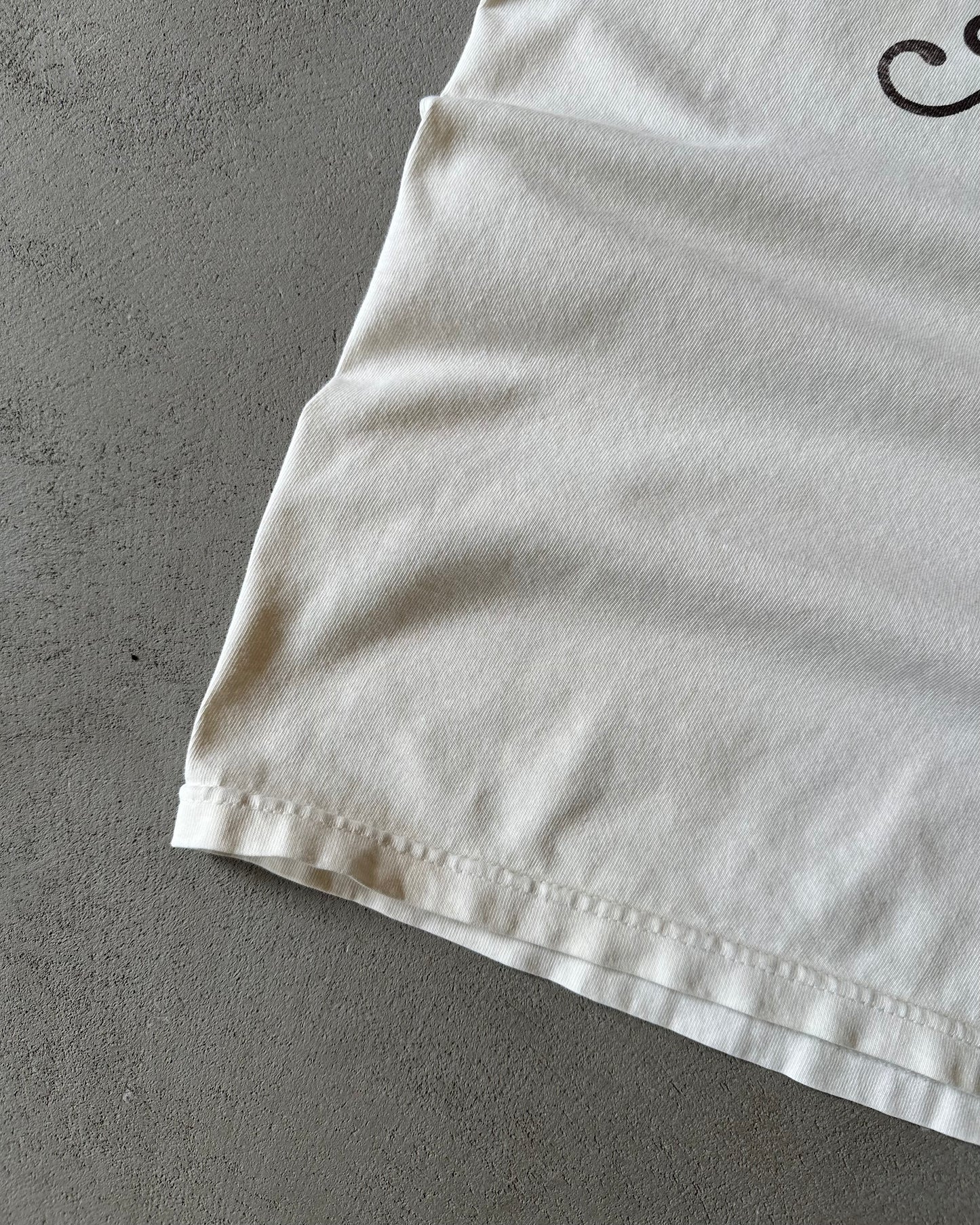 1990s - Distressed White Angel Oak T-Shirt - XL
