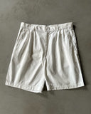 1990s - White Double Pleated Shorts - 34