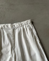 1990s - White Double Pleated Shorts - 34
