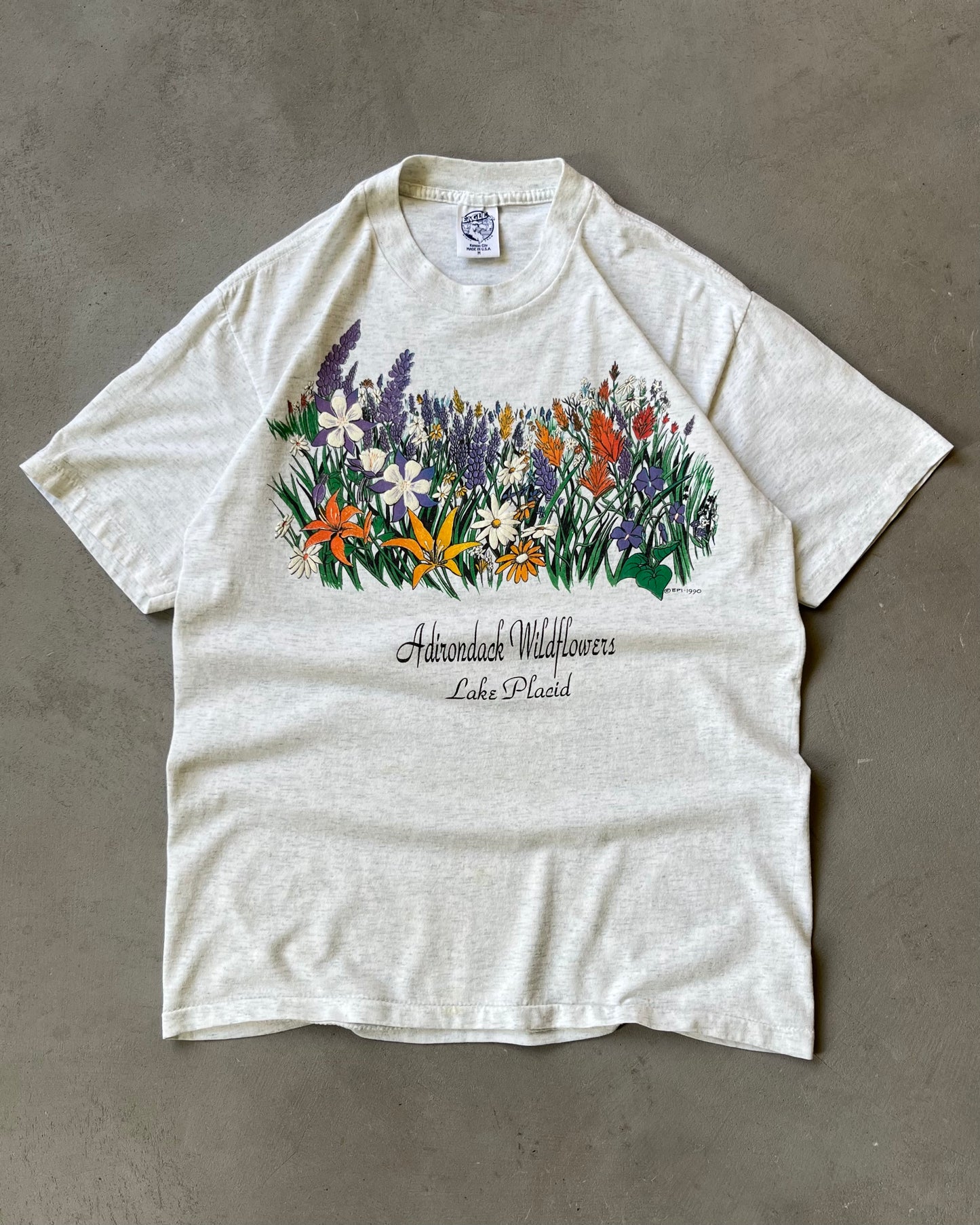 1990s - Ash Grey Lake Placid T-Shirt - M