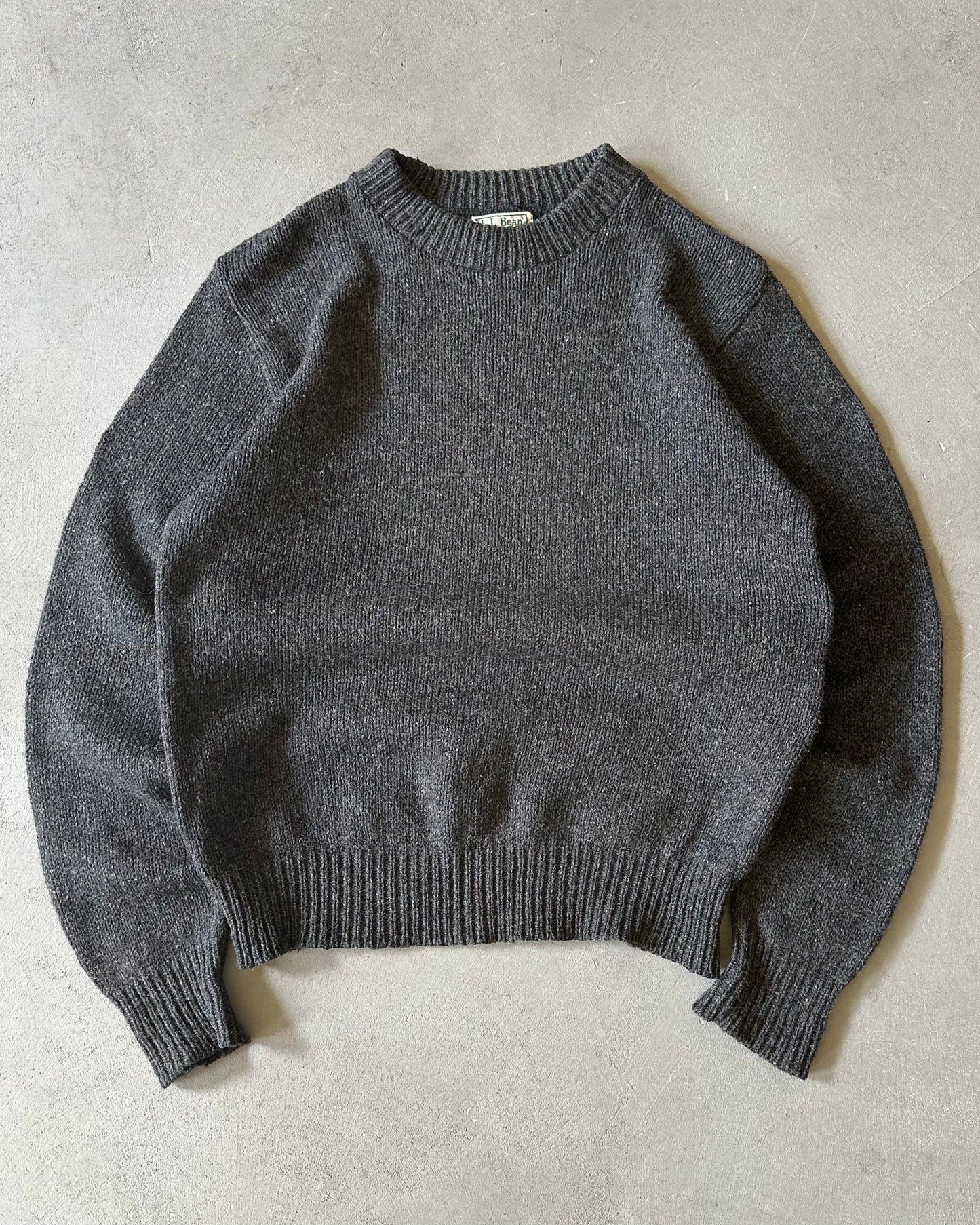1980s - Charcoal L.L.Bean Wool Sweater - M