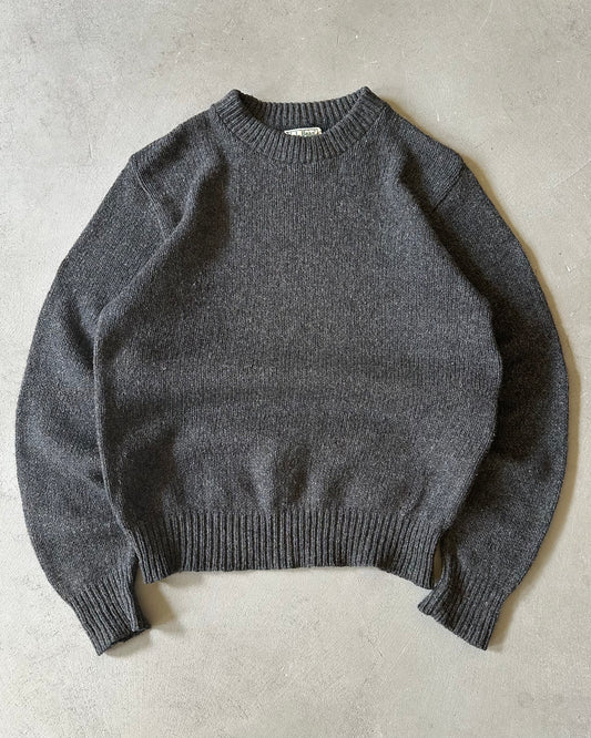 1980s - Charcoal L.L.Bean Wool Sweater - M