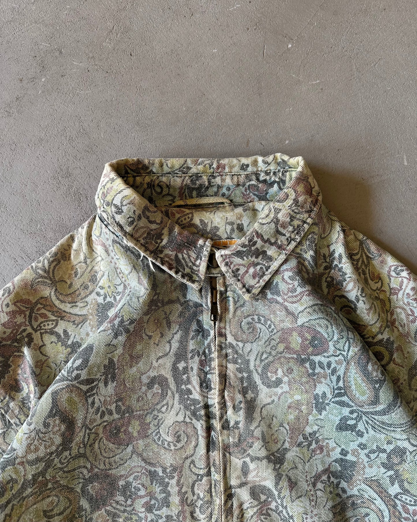 1970s - Distressed Paisley OUI Jacket - M