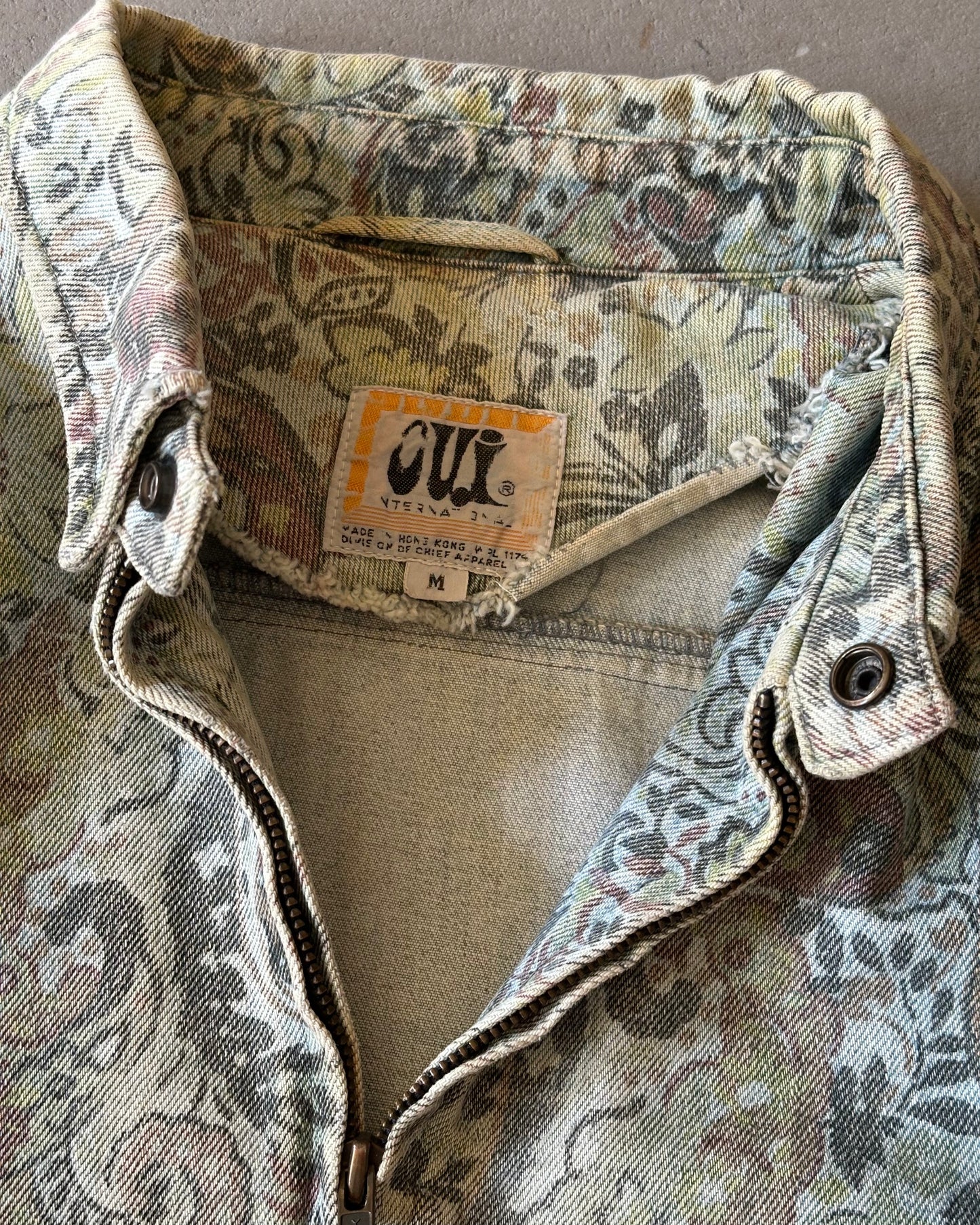 1970s - Distressed Paisley OUI Jacket - M