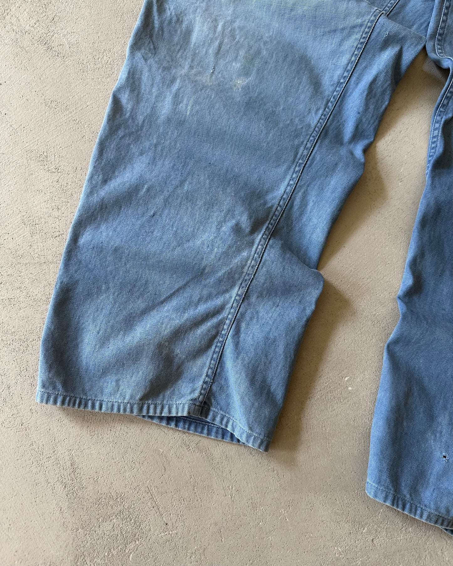 1970s - Faded Blue Euro Light Work Pants - 34x28