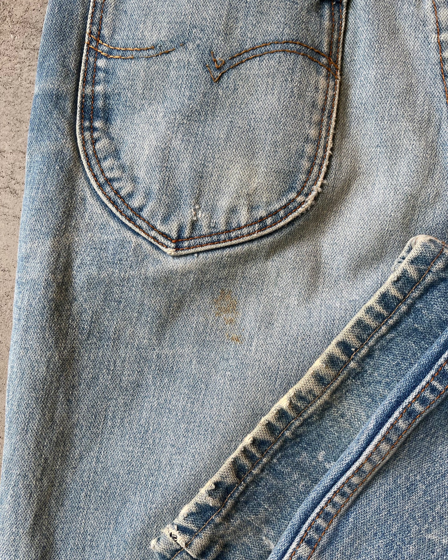 1980s - Distressed Wrangler Slim Jeans - 29x34
