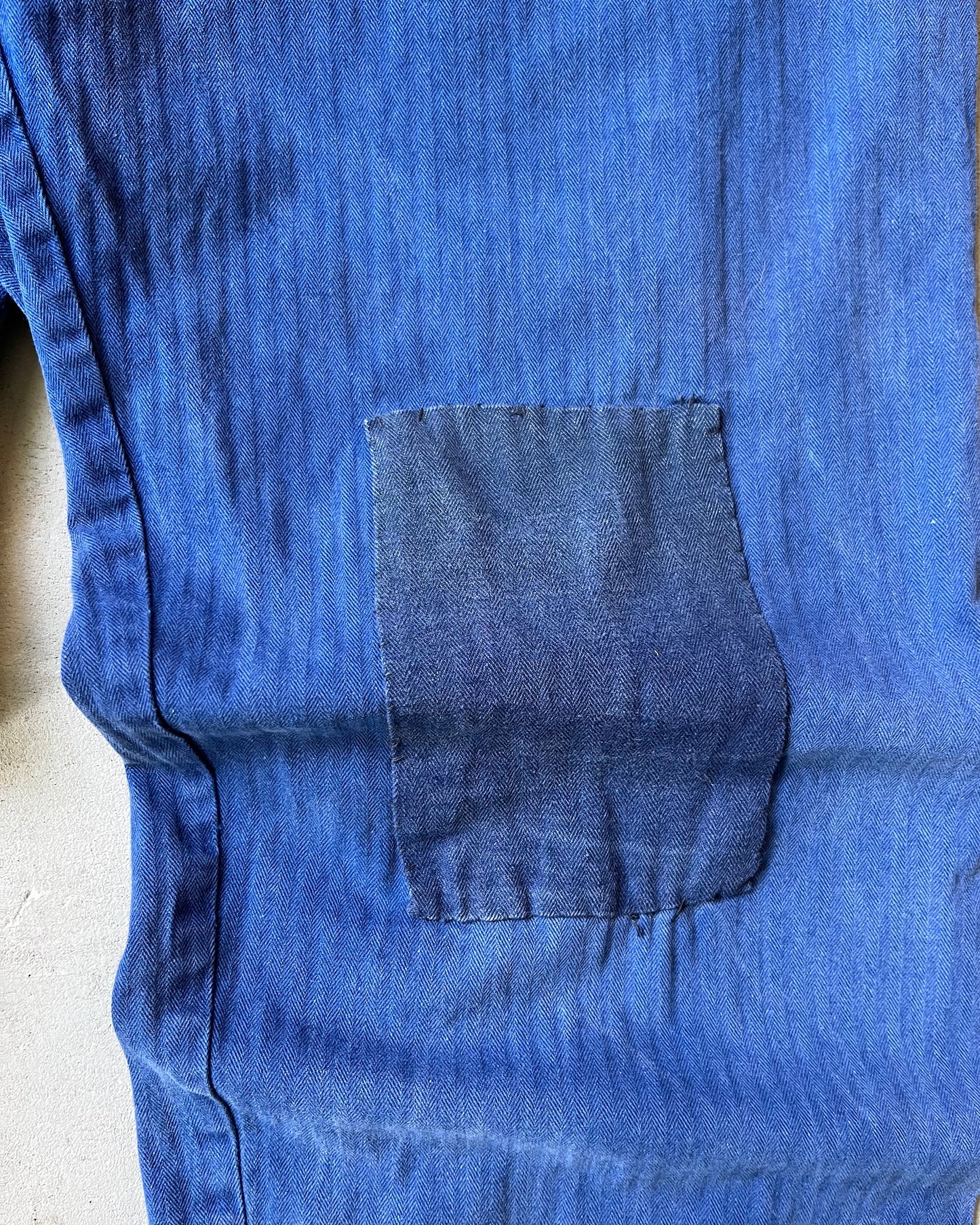Années 80 - Pantalon Euro HBT bleu patchwork - 36x30