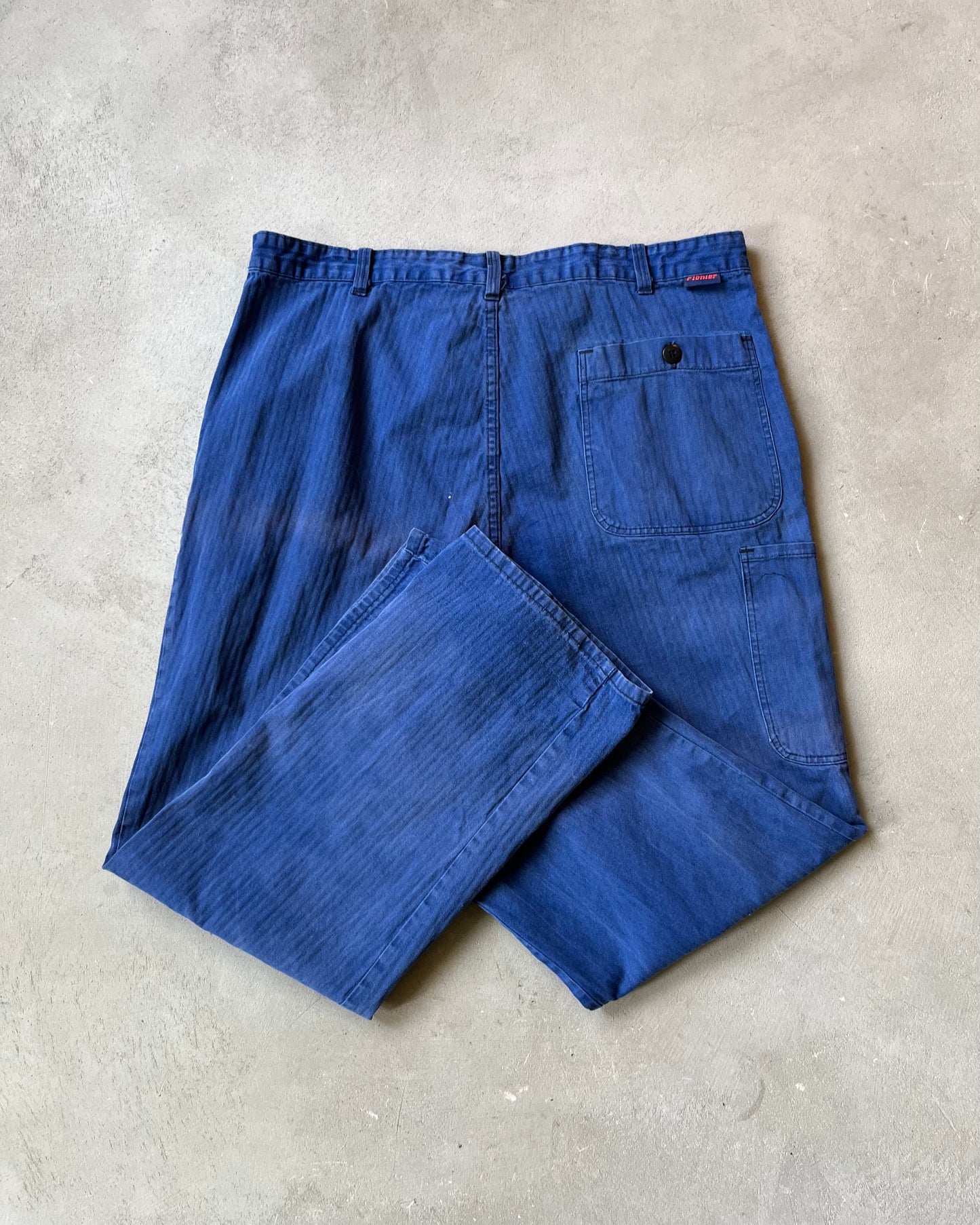 Années 80 - Pantalon Euro HBT bleu patchwork - 36x30