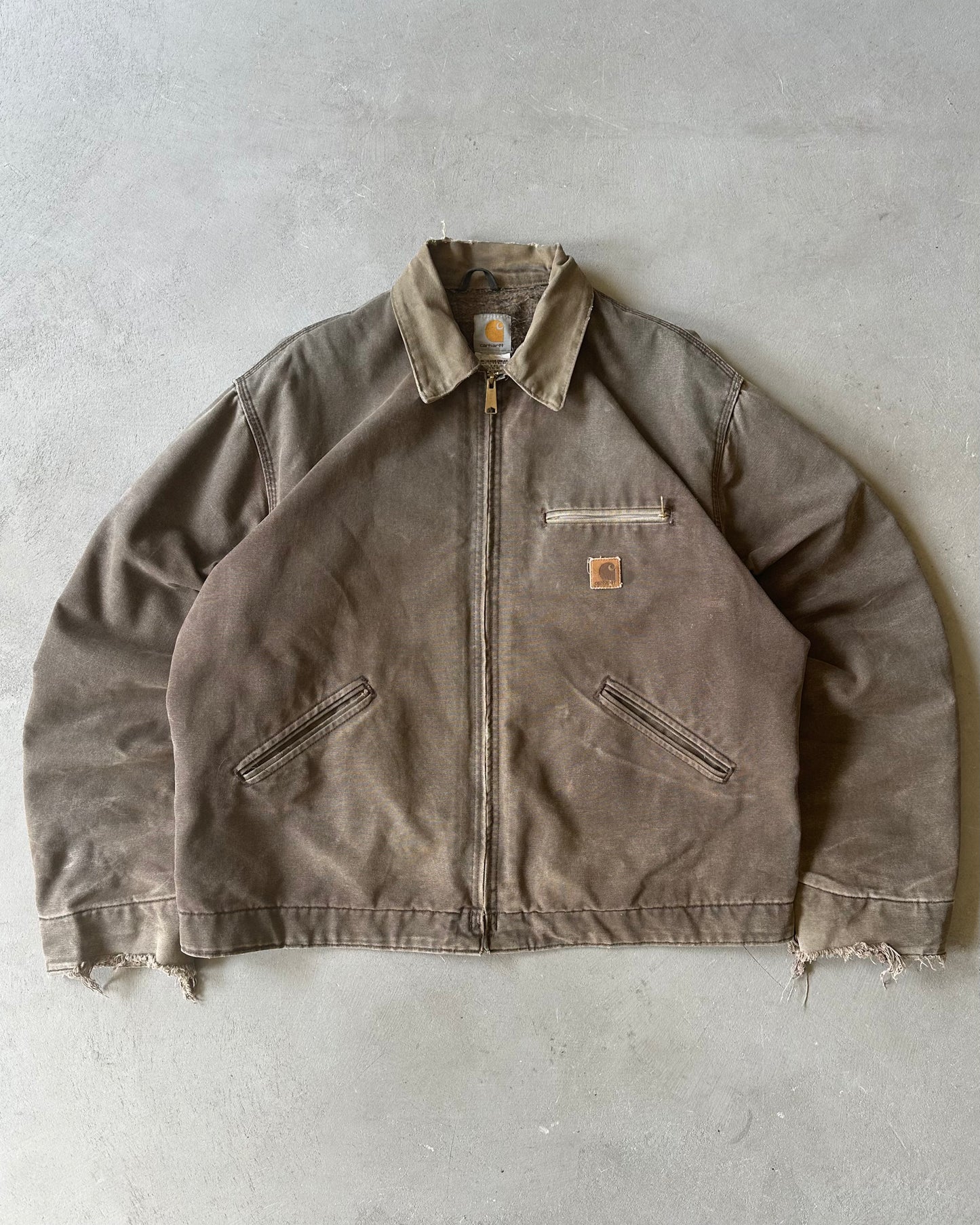 2000s - Distressed Brown Carhartt Detroit Jacket - XL