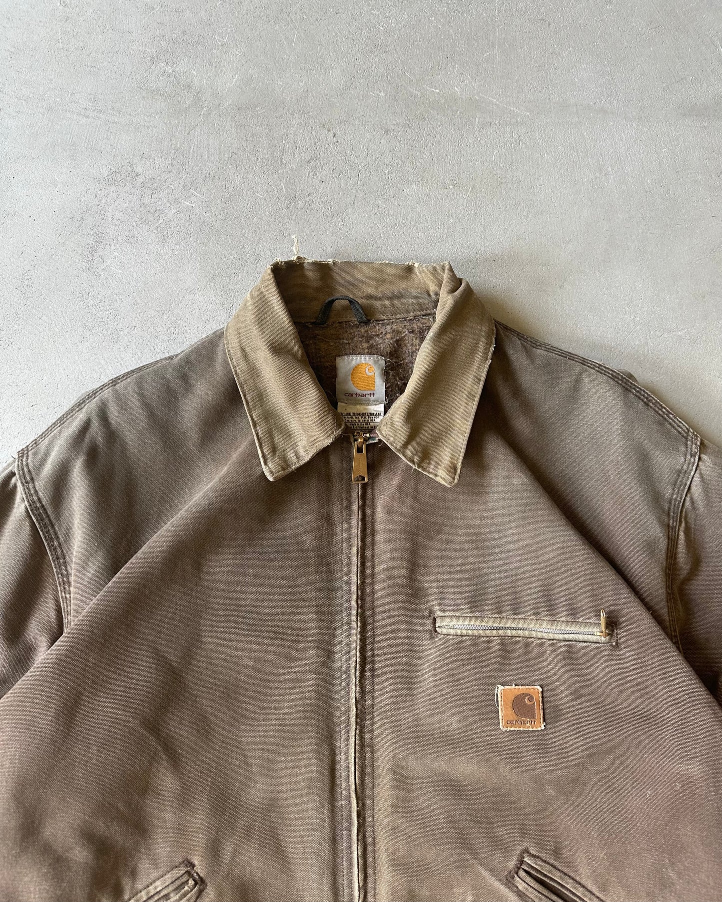 2000s - Distressed Brown Carhartt Detroit Jacket - XL