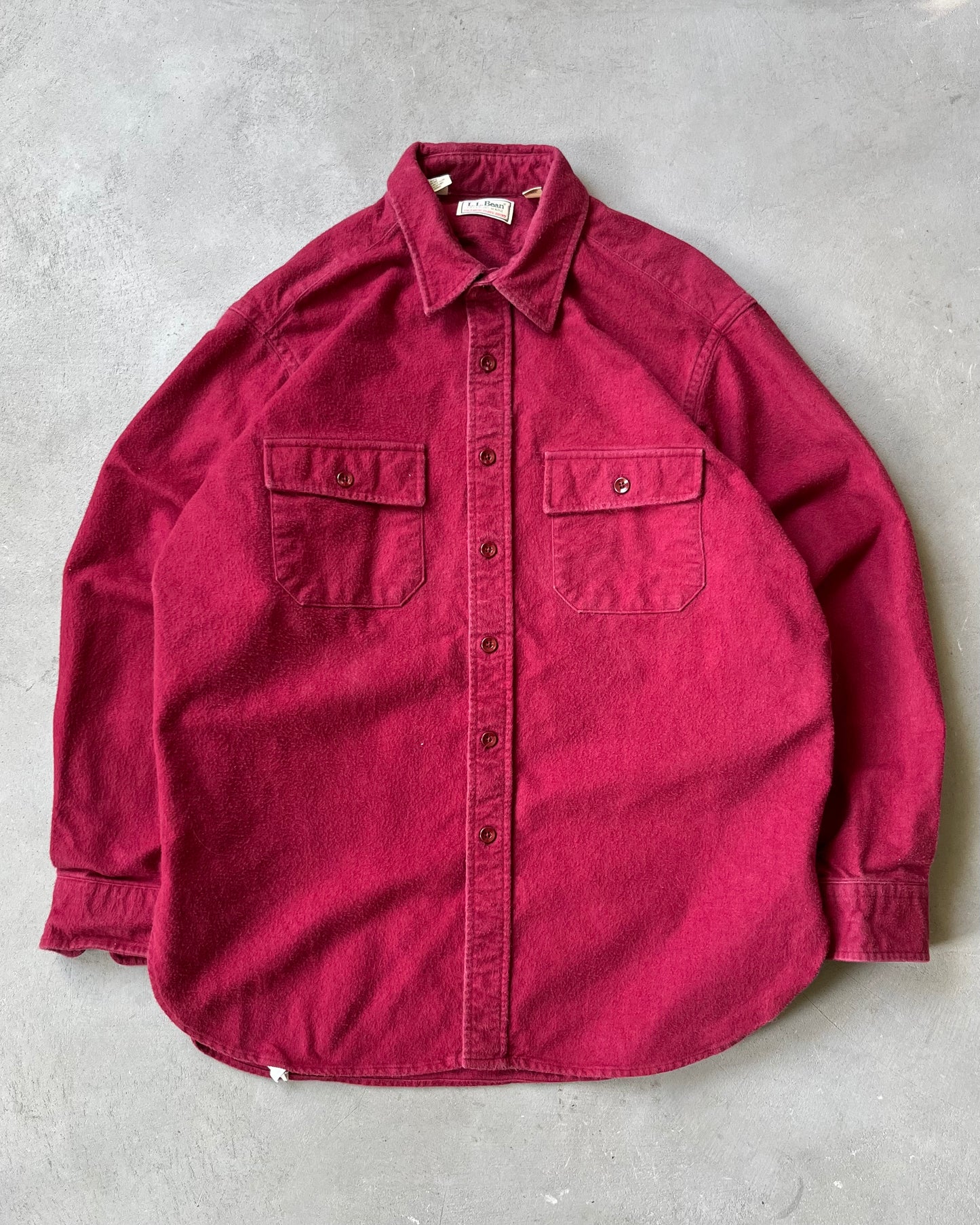 1990s - Red L.L.Bean Chamois Shirt - L