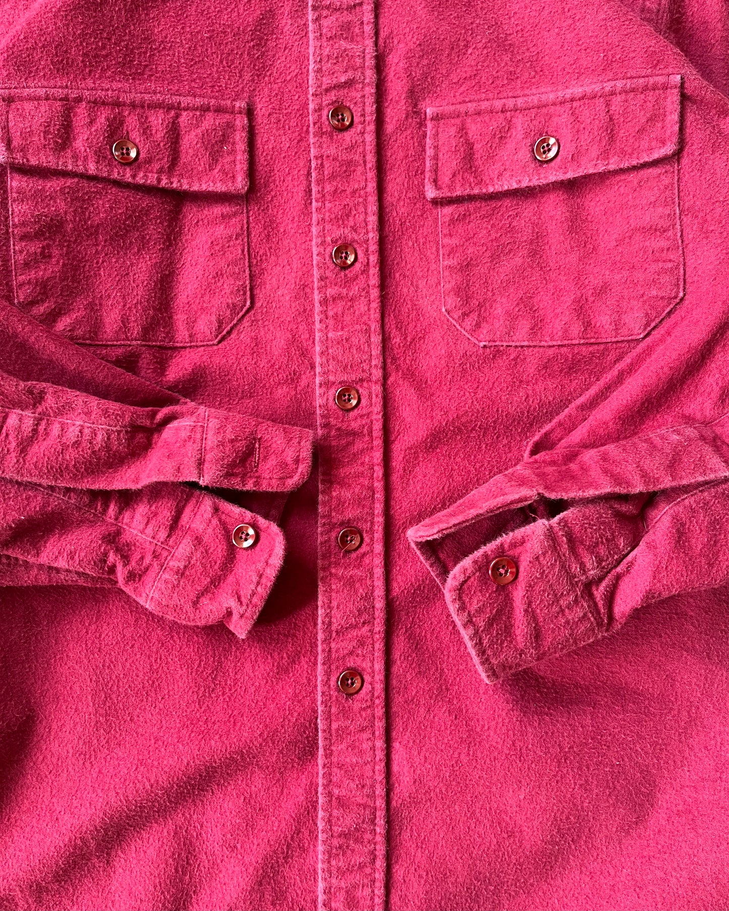 1990s - Red L.L.Bean Chamois Shirt - L