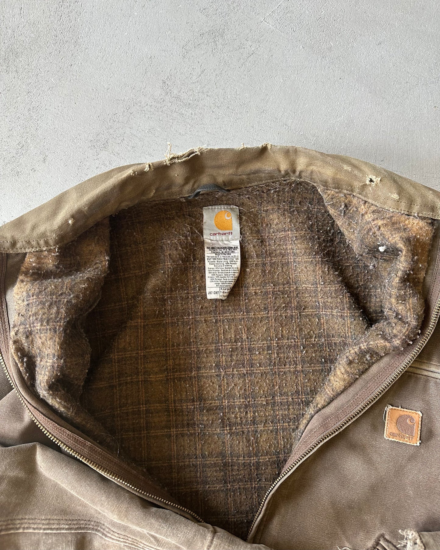 2000s - Distressed Brown Carhartt Detroit Jacket - XL