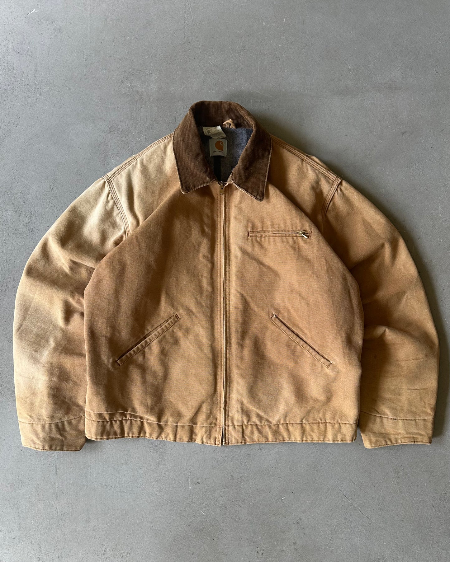 1980s - Faded Tan Carhartt Detroit Jacket - L
