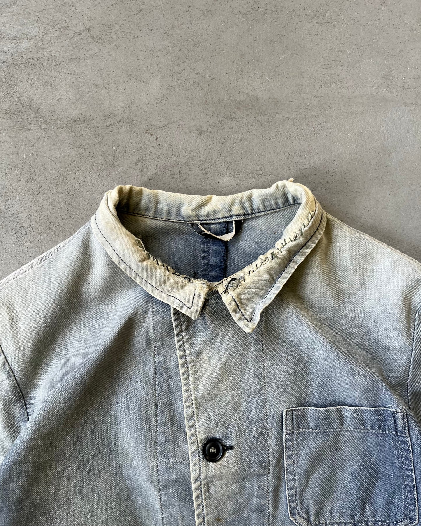 1950s - Distressed Blue French Chore - S