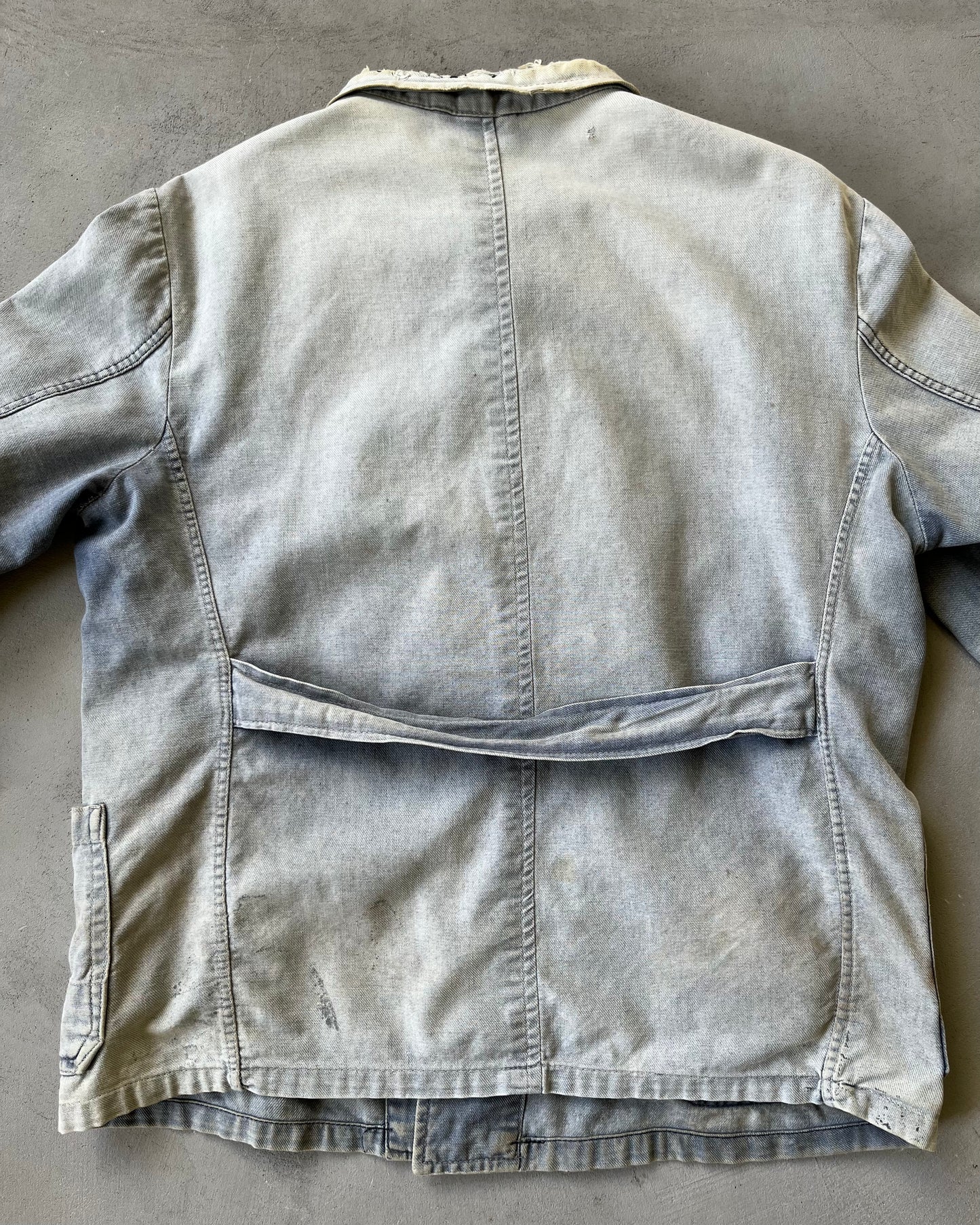 1950s - Distressed Blue French Chore - S