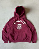 1970s - Burgundy Harvard Gusset Hoodie - S