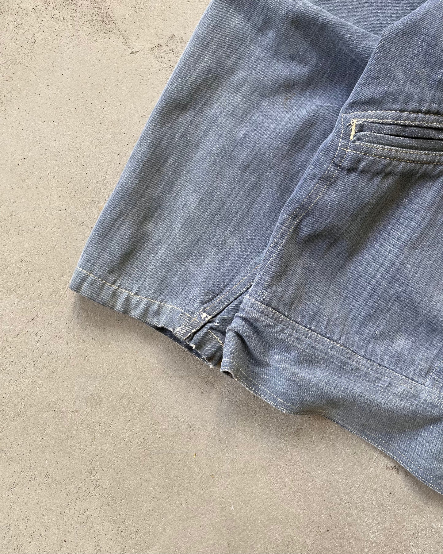 1960s - Denim Euro Work Jacket - S/M