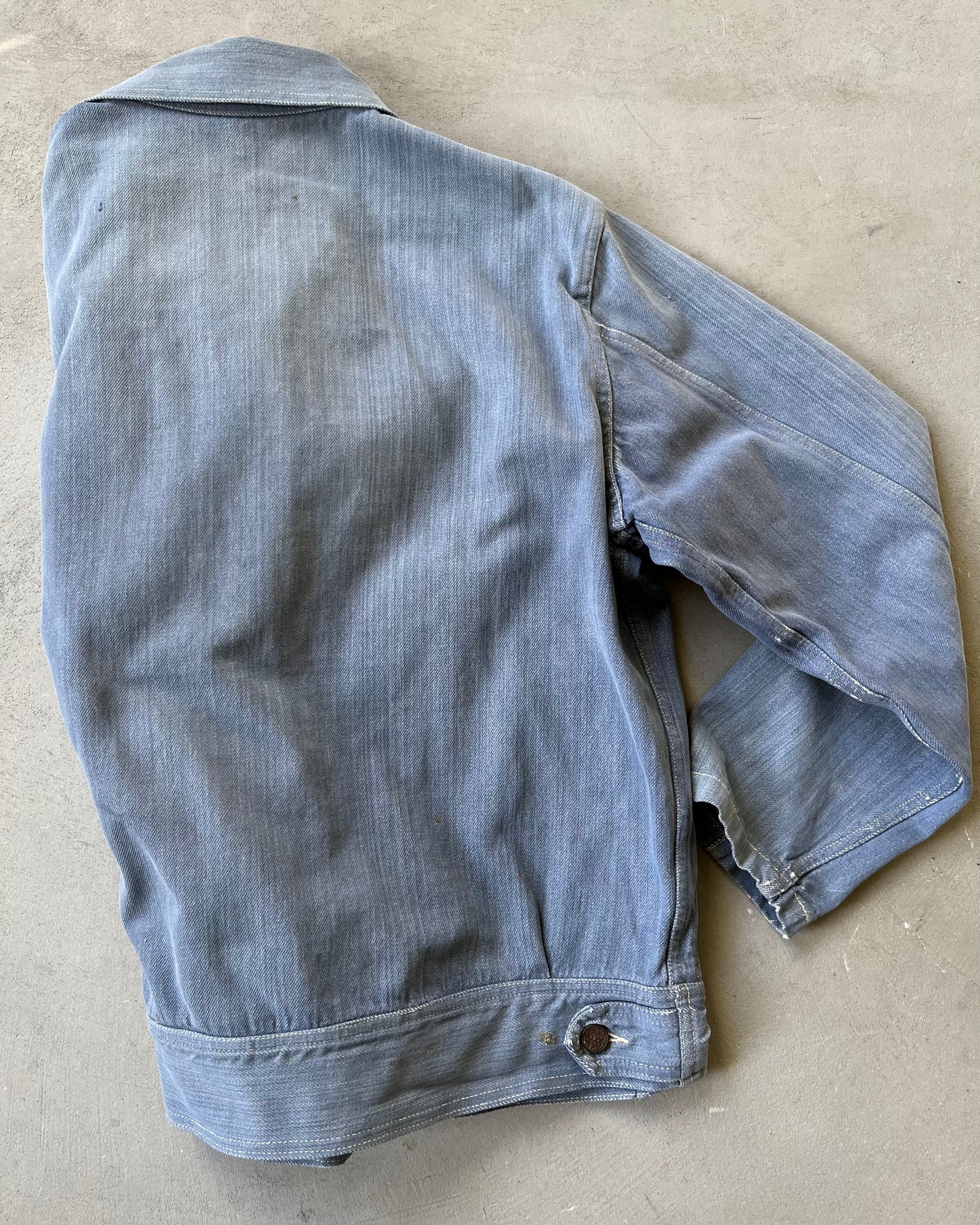 1960s - Denim Euro Work Jacket - S/M