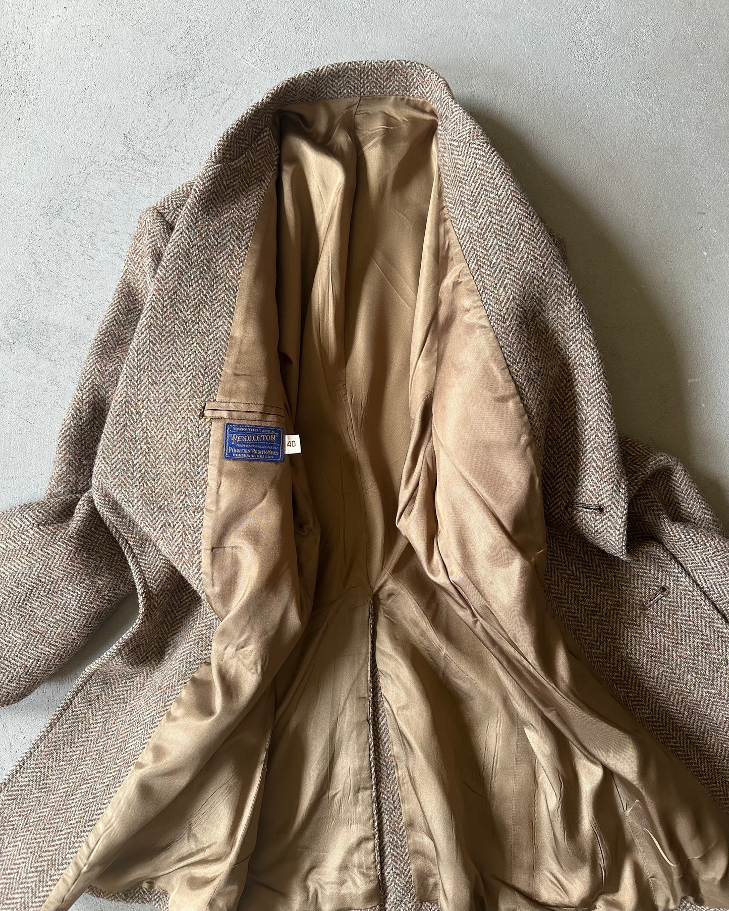 1980s - Tan/Multi Pendleton Tweed Blazer - 40