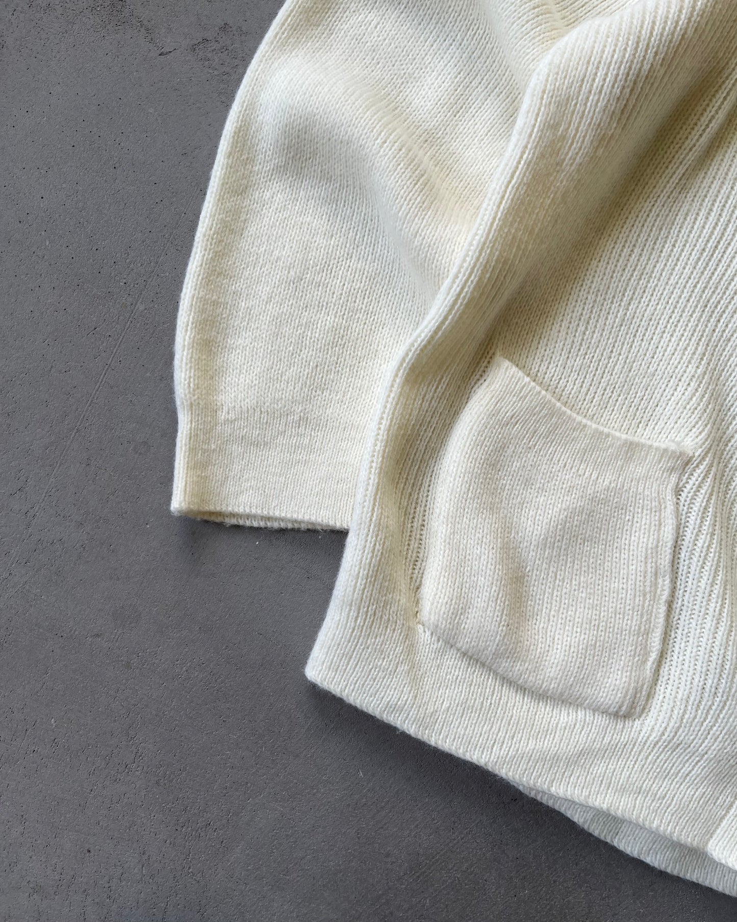 1980s - Cream Women's Cardigan - (W)L/XL