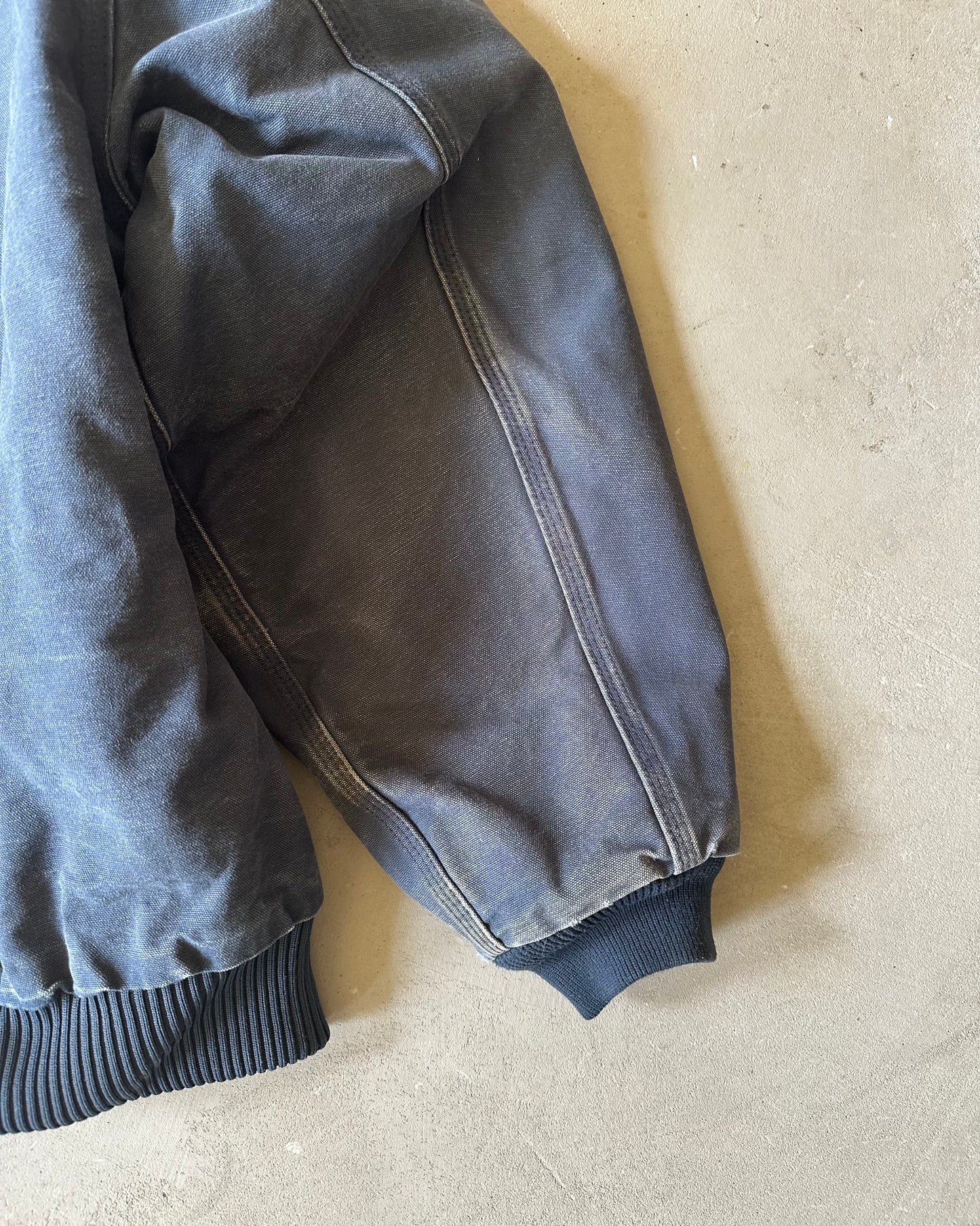 2000s - Faded Navy Carhartt Hooded Jacket - XXL