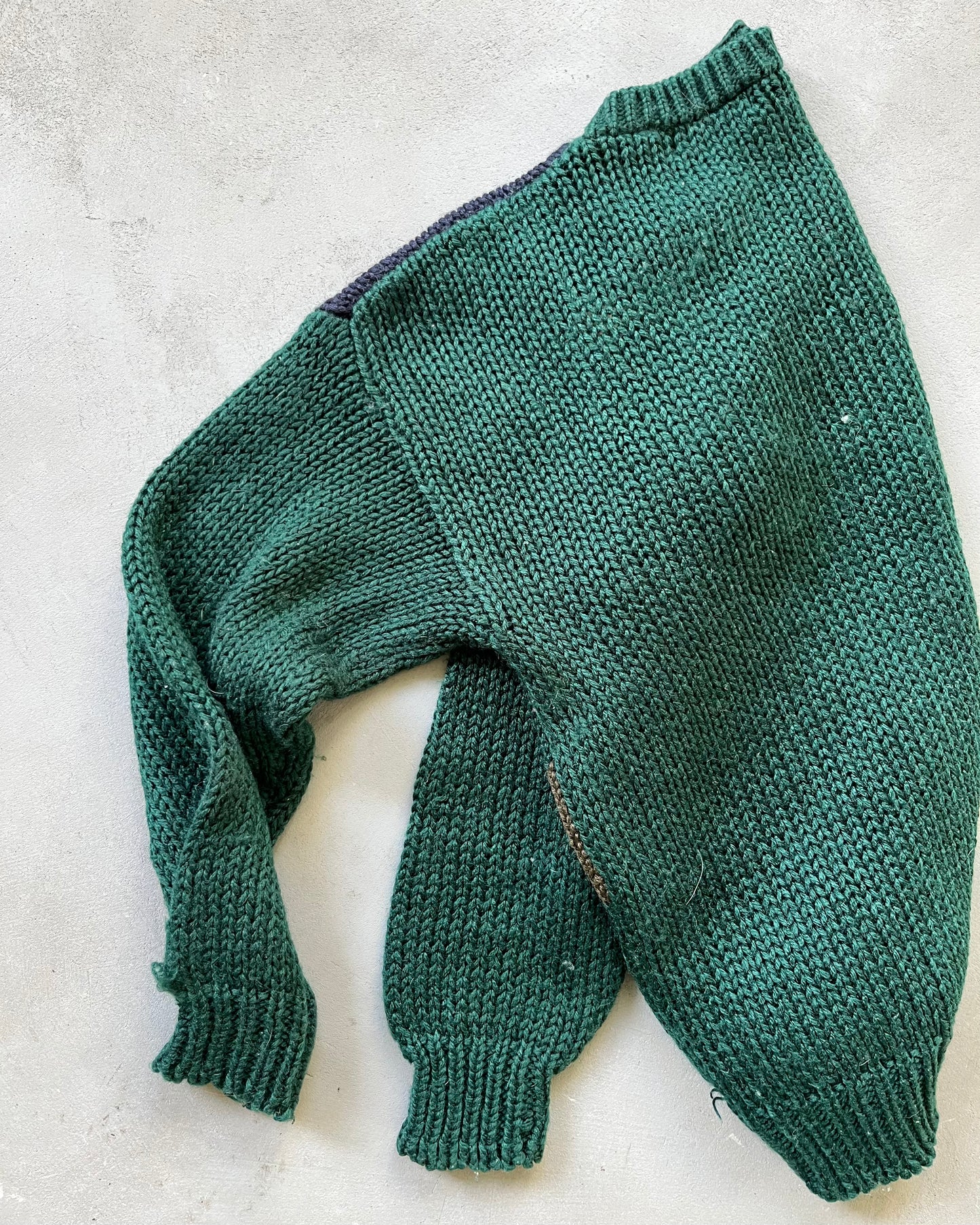 1990s - Green/Navy Deer Sweater - L/XL