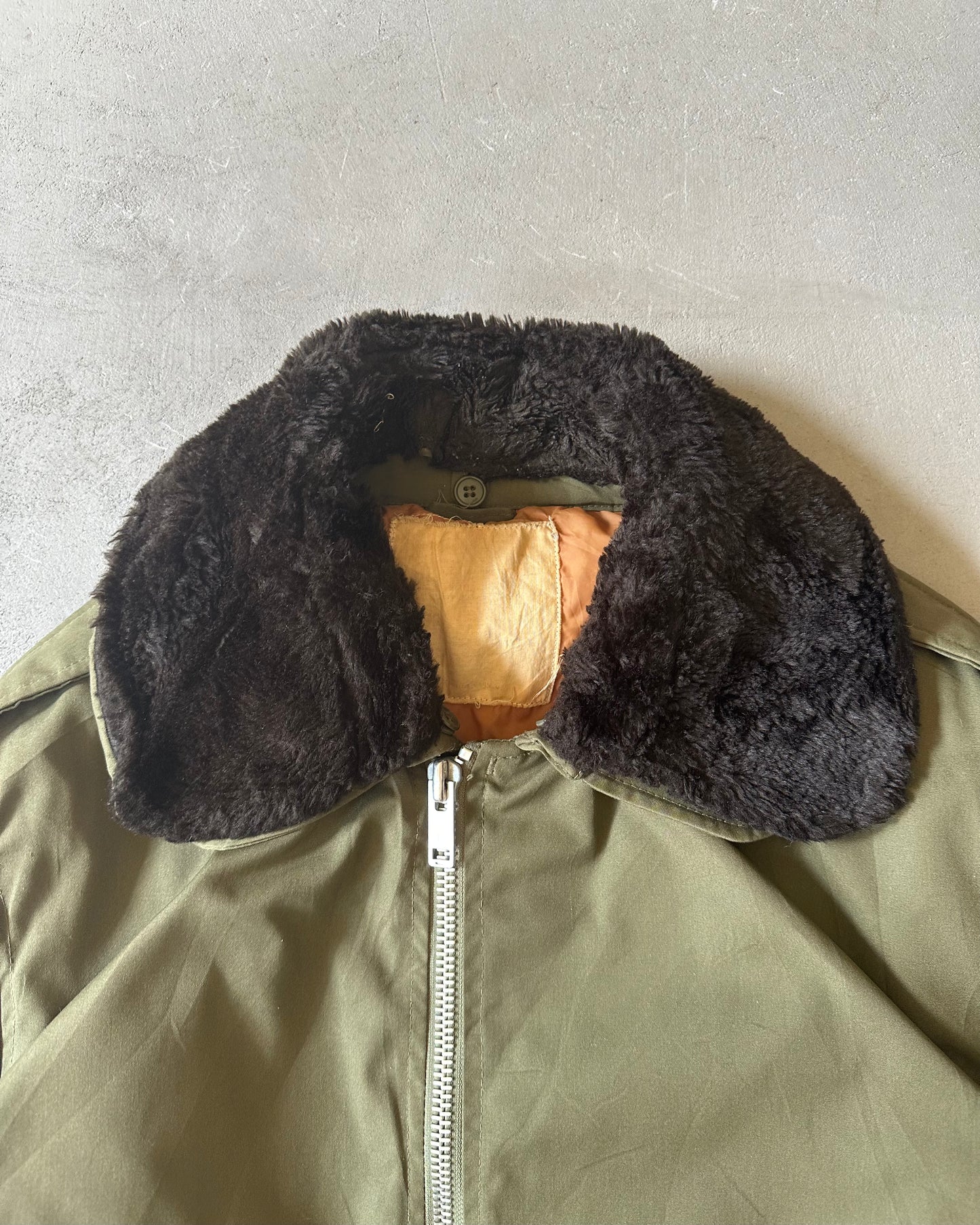 1980s - Military Green B-15 Bomber Jacket - L/XL