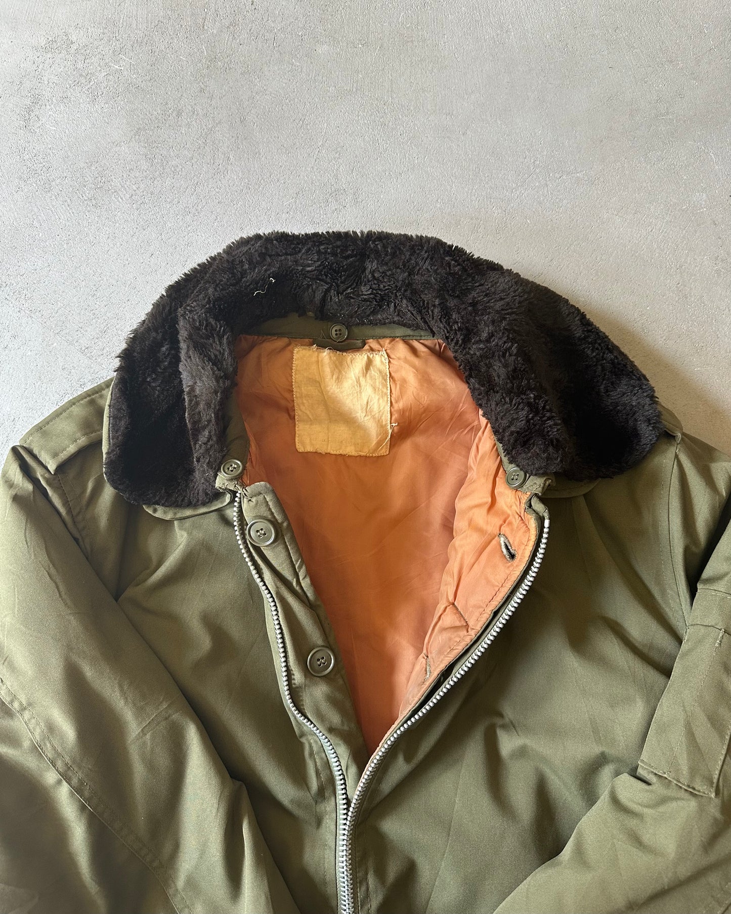1980s - Military Green B-15 Bomber Jacket - L/XL