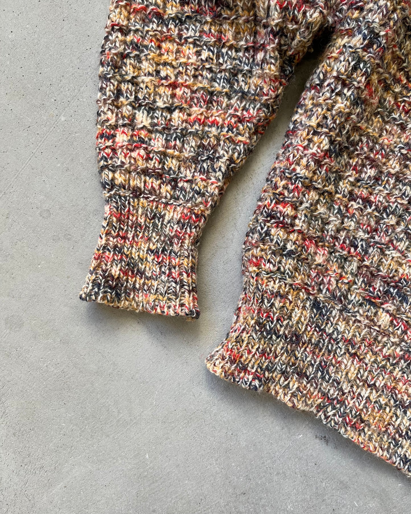 1990s - Oatmeal/Multi American Eagle Fisherman Sweater - L