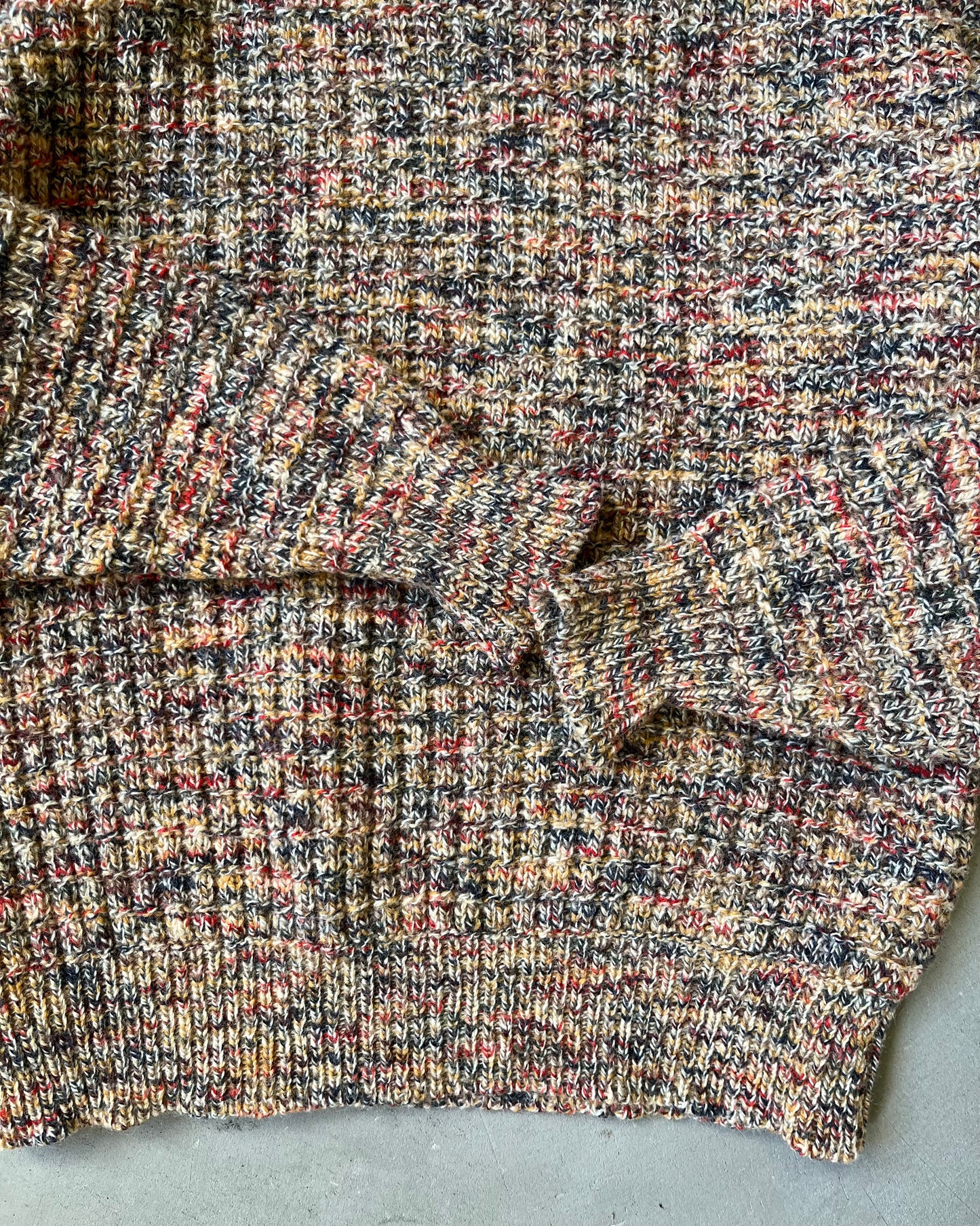 1990s - Oatmeal/Multi American Eagle Fisherman Sweater - L