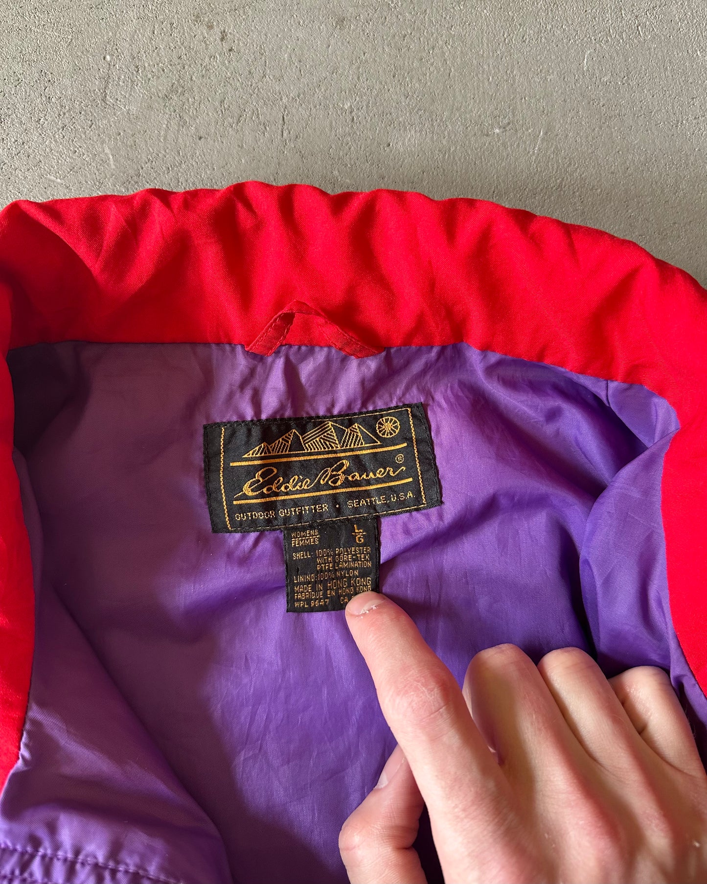 1990s - Purple/Red Eddie Bauer Anorak - (W)L