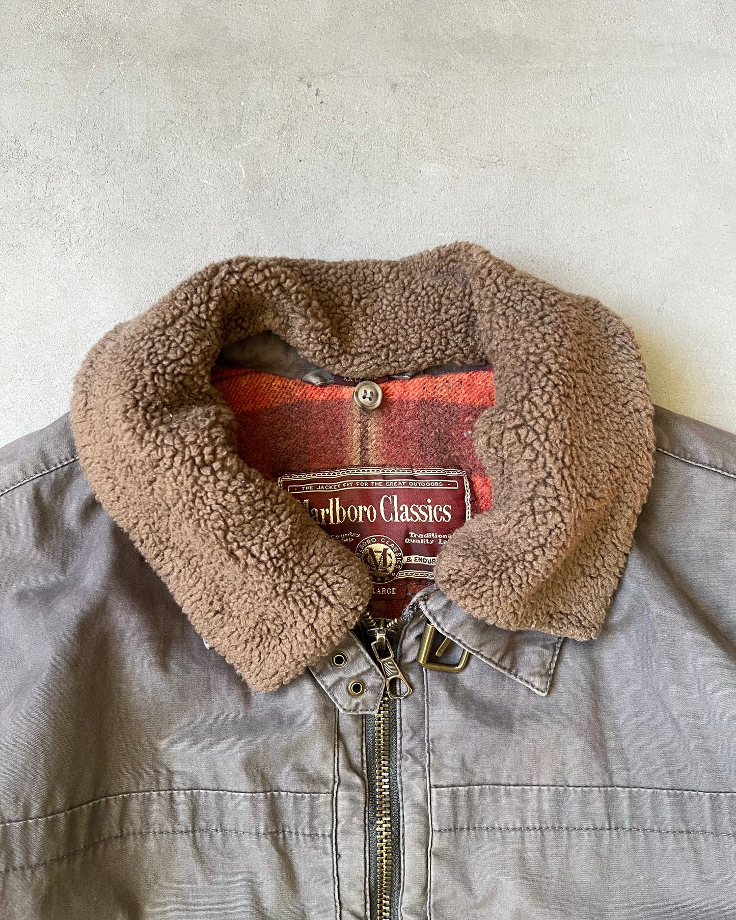 1990s - Charcoal Marlboro Bomber Jacket - XL