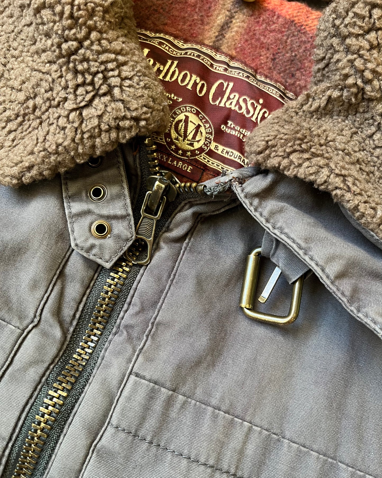 1990s - Charcoal Marlboro Bomber Jacket - XL