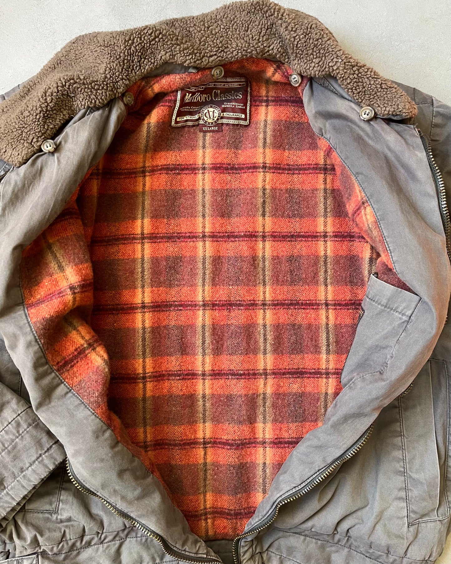 1990s - Charcoal Marlboro Bomber Jacket - XL