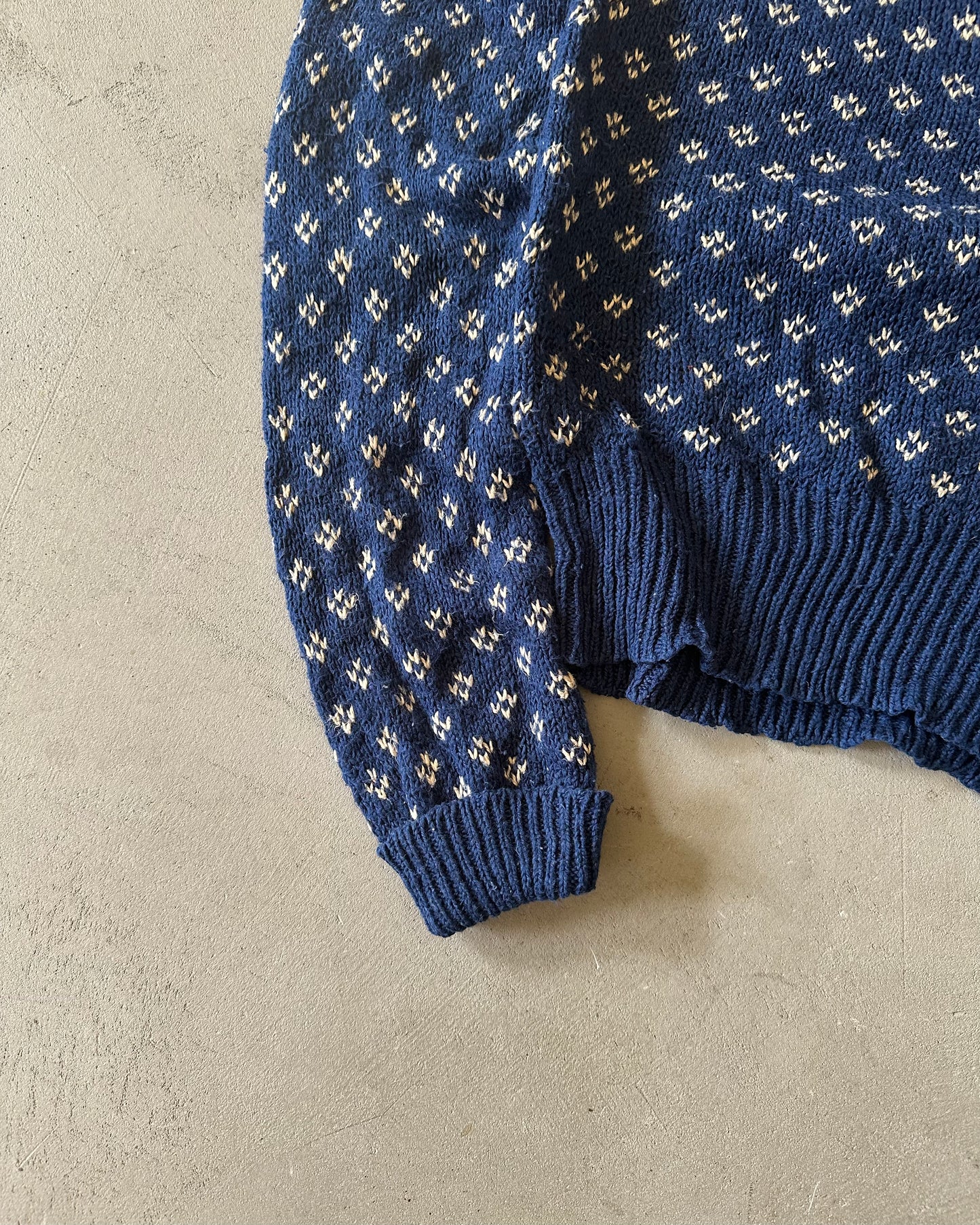 2000s - Navy Polo RL Nordic Sweater - L