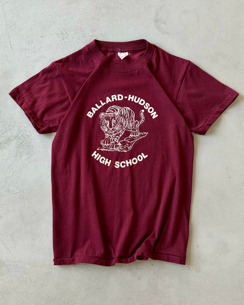 1980s - Burgundy Ballard Hudson T-Shirt - XS