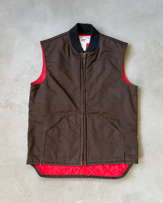 1980s - Brown Work Vest - M